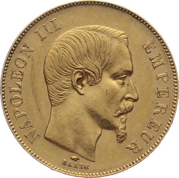 Frankreich 50 Francs 1857 A - Napoleon III.